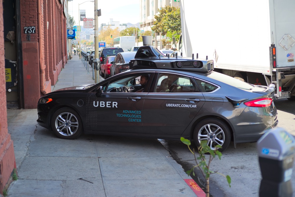 Uber autonomous vehicle prototype testing in San Francisco